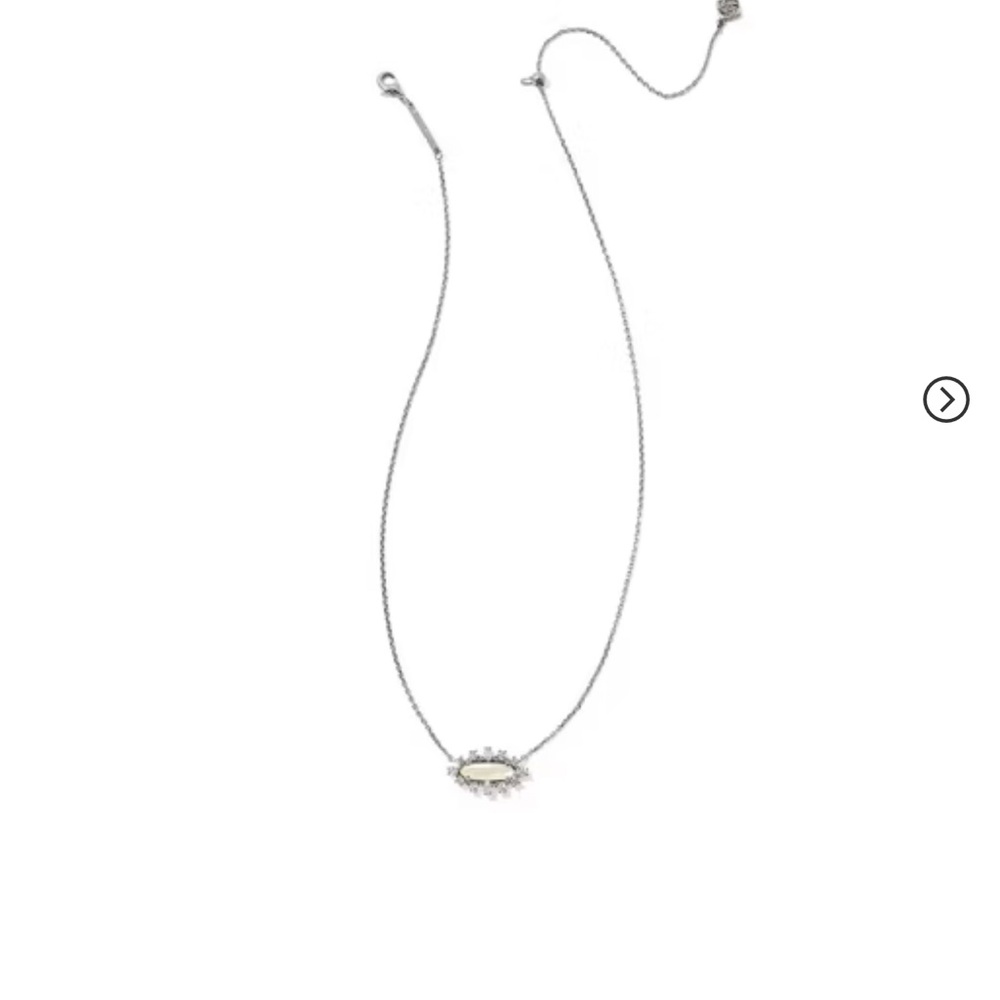 Kendra Scott Silver Eva Framed Crystal Necklace